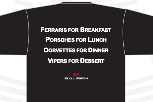 Saleen Black 'Ferraris For Breakfast T-Shirt - X-Large