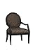 Linon Upholstered Occasional Chair, Black/Leopard