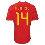 411B1kWqgRL. SL160  adidas Xabi Alonso Spain World Cup 2010 Home Jersey