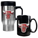 Chicago Bulls NBA Steel Coffee Travel Mugs