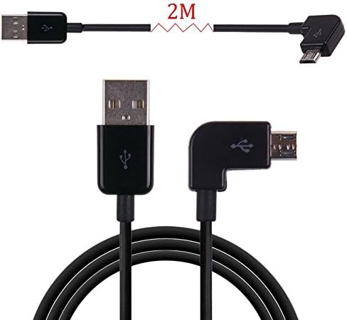 Gengshi®90Degree (L)Micro USB Cable A to Right Angle Micro B Data Charger Cord For HTC,Samsung,Sony,MP3 and Smartphone (black 2m)