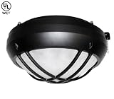 Ellington Fans CK34WW Marine Bulkhouse Outdoor Light Kit (Shown in Matte Black) White