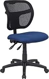 Navy Blue Fabric and Mesh Task Chair [WL-A7671SYG-NVY-GG]