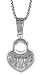 Sterling Silver Small Hollow Heart with Lock Charm