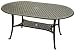 Outdoor Living : Denewood CFC003P Versailles Cast Aluminum Green Oval Table 63" X 44"