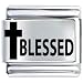 Jewelry : Blessed Cross Laser Italian Charm Bracelet