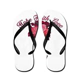 Artsmith, Inc. Kid's Flip Flops (Sandals) Cancer Pink Ribbon Survivor Hope Faith Love - Large