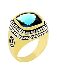 Faceted Blue Topaz Cable Ring