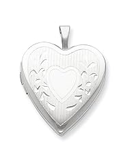 Sterling Silver 20mm D/C Heart Locket
