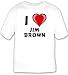 I Love Jim Brown T-shirt Large White