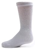 Sole Pleasers Kids' White Diabetic Crew Socks - 3 pairs [Health and Beauty]
