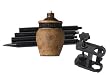 Pack of 6 Roman Urn Shaped Three-in-One Outdoor Patio Torch 60"