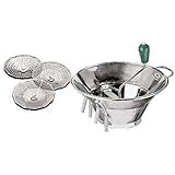 Paderno World Cuisine  5 quart tin food mill with three cutting plates