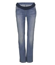 Straight leg under bump jeans