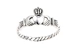 Authentic .925 Sterling Silver Irish Friendship & Love Claddagh Ring Antique Finish Special Limited Time Offer Super Sale Price, Comes with a Free Gift Pouch and Gift Box