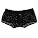 XuBa Mens Super Low Rise Sexy Underwear Trunk Boxer Brief Mesh Black 4 Colors