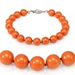 Genuine Swarovski Crystal Pearl Bracelet- Coral (8mm)