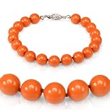 Genuine Swarovski Crystal Pearl Bracelet- Coral (8mm)