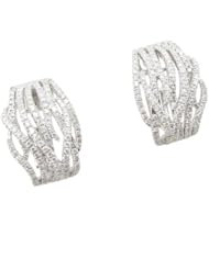Women 14k White Gold 1.28ctw diamond Stud earring 62 LE309 Size 8.79