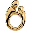 14K Yellow Gold Mother and Child Pendant by Janel Russell