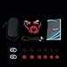 2015 Newest Bluetooth 4.0 Wireless Stereo Earbuds with Noise Cancellation Sports Earphones Headphones, Say Yes or No to pick or reject call, Support 5 Languages Voice Prompt Headsets with Voice Control Function.(Red)