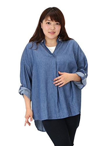 (リジェイ) Re-J 衿ビジュー装飾チュニック 大きいサイズ