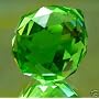 30mm Vintage Crystal Green Feng Shui Ball