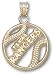 Texas Rangers Solid 10K Gold ''TEXAS RANGERS'' Pierced Baseball Pendant
