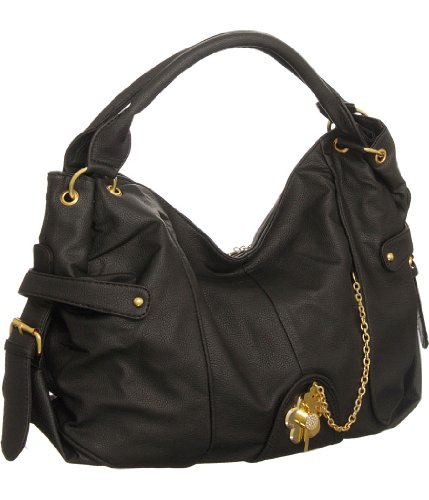 Black Chained Flower Hobo