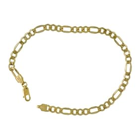 14K Yellow Gold Italian Figaro Chain, 3.5mm, 8 inch by The Jewelers Collection