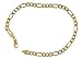 14K Yellow Gold Italian Figaro Chain, 3.5mm, 8 inch