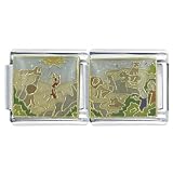 Bible Story Daniel And The Lions X2 Italian Charms