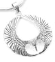 Winged Sterling Silver Spread Open Phoenix Wing Pendant