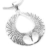 Winged Sterling Silver Spread Open Phoenix Wing Pendant