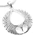 Jewelry : Winged Sterling Silver Spread Open Phoenix Wing Pendant