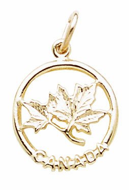 14Ky Canada Maple Leaf Charm