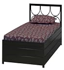Furniture Kraft Metal Bed With Storage - Single Bed with Lifton Storage