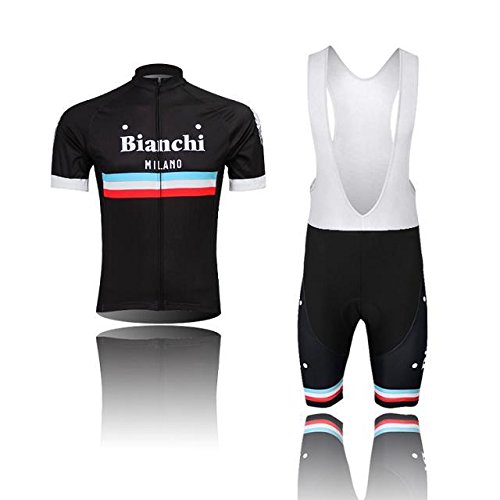 JOYOU 2014 NEW BIANCHI Cycling Jersey Bicycle Short Sleeve Jersey Jacket Comfortable Breathable Shirts Tops(Bib Shorts)