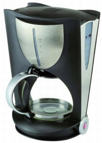 Design-Kaffeemaschine mit Edelstahlapplikationen 