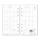 Day-Timer 11235-0901 Pink Ribbon Monthly Dated Looseleaf Pack, 2 Pages/Month, 3-3/4 x 6-3/4