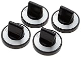 IMAGE OF Stanco 4 Pack Universal Gas Range Stove Knobs, Black