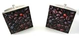 Coffee Bean Square Cufflinks with Gift Box
