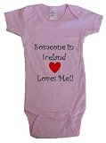 SOMEONE IN ICELAND LOVES ME - ICELAND BABY - Country Series - White, Blue or Pink Onesie / Baby T-shirt