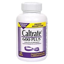 Caltrate 600 Plus Calcium Supplement Tablets with Vitamin D and Minerals, 120-Count Bottles (Pack of 2)