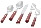 Ginkgo Le Prix Milano Red 20-Piece Flatware Set, Service for 4