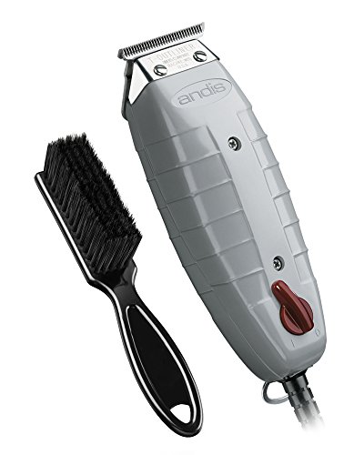 Andis T-Outliner Trimmer with T-Blade, Gray (04710) with a Blade Brush