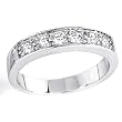 Solid Sterling Silver Cubic Zirconia Rhodium Plated Rings with Pave' Set Cubic Zirconia Stones