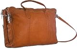David King Leather 178 Double Zip Portfolio Shoulder Bag