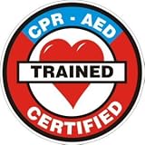 Decal CPR/AED Medium Round - AMP347