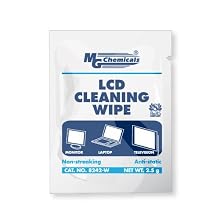 MG Chemicals 8242-W LCD Cleaning Wipe, 6" Length x 5" Width (Box of 25)
